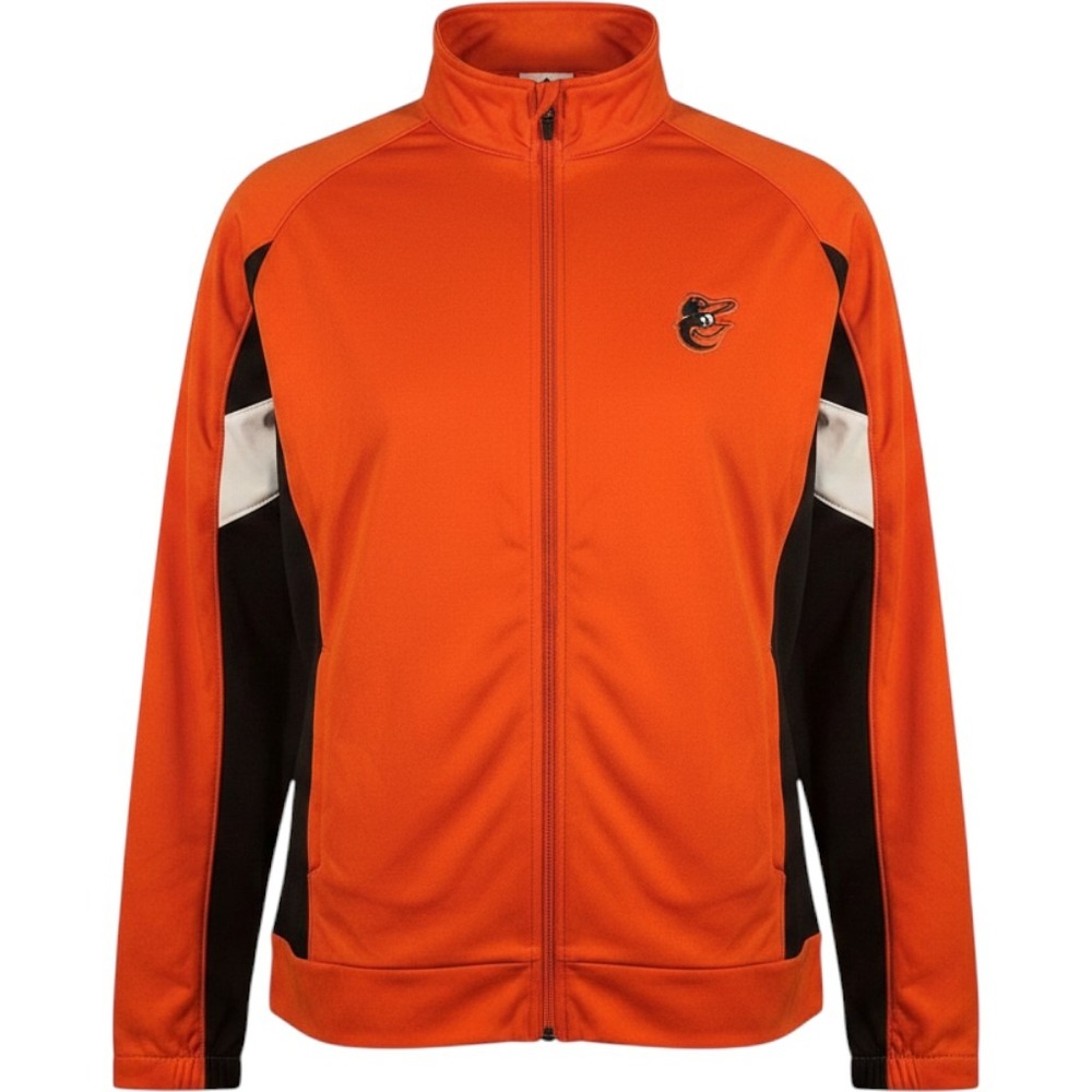 Augusta Sportswear Baltimore Orioles MLB Full Zip Track Jacket Orange Mens Large